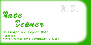 mate depner business card